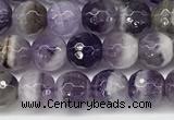 CNA1161 15.5 inches 6mm faceted round natural dogtooth amethyst beads