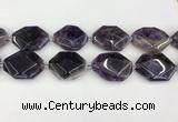 CNA1198 15.5 inches 30*40mm freeform amethyst beads wholesale