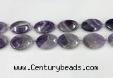 CNA1207 15.5 inches 20*30mm - 22*30mm faceted oval amethyst beads