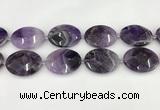 CNA1209 15.5 inches 30*40mm faceted oval amethyst gemstone beads