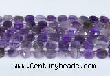 CNA1215 15.5 inches 10mm faceted square amethyst beads