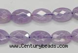 CNA329 15.5 inches 10*14mm faceted oval natural lavender amethyst beads