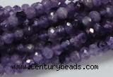 CNA60 15.5 inches 4*6mm faceted rondelle grade AB+ natural amethyst beads