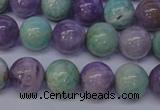 CNA654 15 inches 12mm round lavender amethyst & amazonite beads