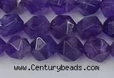 CNA758 15.5 inches 8mm faceted nuggets amethyst beads wholesale