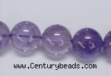 CNA805 15.5 inches 14mm round natural light amethyst beads