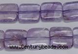 CNA840 15.5 inches 10mm square natural light amethyst beads