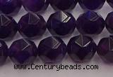 CNA938 15.5 inches 10mm faceted nuggets amethyst gemstone beads