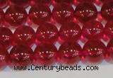 CNC412 15.5 inches 8mm round dyed natural white crystal beads