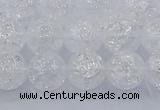 CNC552 15.5 inches 8mm round natural crackle white crystal beads