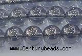 CNC595 15.5 inches 8mm round plated natural white crystal beads