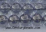 CNC596 15.5 inches 10mm round plated natural white crystal beads