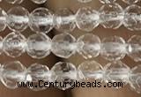 CNC700 15.5 inches 3mm faceted round white crystal beads