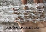 CNC804 10*14mm - 13*18mm faceted nuggets white crystal beads