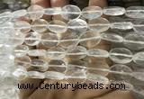 CNC841 15.5 inches 10*14mm faceted oval white crystal beads