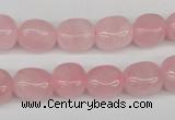 CNG07 15.5 inches 9*12mm nuggets rose quartz gemstone beads