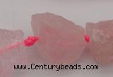 CNG1000 15.5 inches 15*25mm - 25*30mm nuggets rose quartz beads