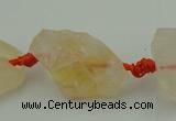 CNG1001 15.5 inches 15*25mm - 25*30mm nuggets citrine gemstone beads