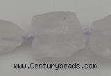 CNG1003 15.5 inches 15*25mm - 25*30mm nuggets white crystal beads