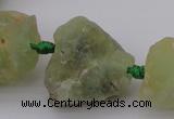 CNG1009 15.5 inches 15*25mm - 25*30mm nuggets green rutilated quartz beads