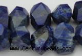 CNG1028 15.5 inches 10*14mm - 15*20mm faceted nuggets lapis lazuli beads