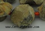 CNG1045 15.5 inches 15*20mm - 25*35mm nuggets inkstone fossil beads