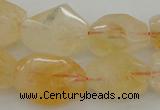 CNG1057 15.5 inches 12*16mm - 15*20mm faceted nuggets citrine beads