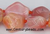 CNG1080 15.5 inches 12*20mm - 14*35mm nuggets red botswana agate beads