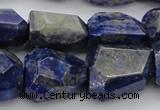 CNG1088 15.5 inches 15*20mm - 18*25mm faceted nuggets lapis lzuli beads