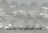 CNG1150 15.5 inches 10*14mm - 15*20mm faceted nuggets white crystal beads