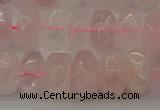 CNG1177 15.5 inches 6*14mm - 8*14mm nuggets rose quartz beads