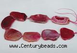 CNG1218 15.5 inches 25*35mm - 35*45mm freeform agate beads