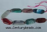 CNG1226 15.5 inches 20*35mm - 24*45mm freeform agate beads