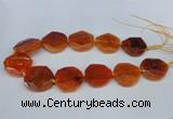 CNG1336 15.5 inches 32*35mm faceted freeform agate beads