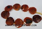 CNG1341 15.5 inches 42*45mm faceted freeform agate beads