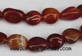 CNG14 15.5 inches 9*14mm nuggets red agate gemstone beads