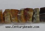 CNG1477 15.5 inches 8*15mm - 12*15mm nuggets agate gemstone beads