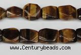 CNG15 15.5 inches 10*12mm faceted nuggets yellow tiger eye beads