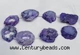 CNG1562 30*35mm - 35*40mm freeform plated druzy agate beads