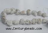 CNG1575 18*25mm - 20*30mm nuggets plated druzy agate beads