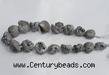 CNG1577 18*25mm - 20*30mm nuggets plated druzy agate beads