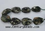 CNG1632 15.5 inches 30*40mm - 35*45mm faceted freeform agate beads