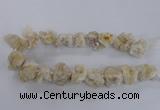 CNG1644 15.5 inches 18*25mm - 22*30mm nuggets plated druzy agate beads