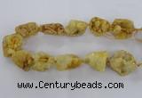 CNG1670 15.5 inches 22*30mm - 25*45mm nuggets plated druzy agate beads