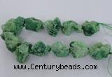 CNG1671 15.5 inches 22*30mm - 25*45mm nuggets plated druzy agate beads