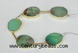 CNG1678 8 inches 20*25mm - 22*30mm freeform Australia chrysoprase beads