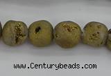 CNG2011 15.5 inches 8*10mm - 10*14mm nuggets plated druzy agate beads