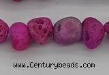 CNG2013 15.5 inches 8*10mm - 10*14mm nuggets plated druzy agate beads