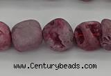 CNG2014 15.5 inches 8*10mm - 10*14mm nuggets plated druzy agate beads