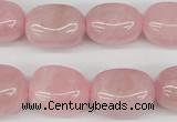 CNG22 15.5 inches 12*17mm nuggets rose quartz gemstone beads